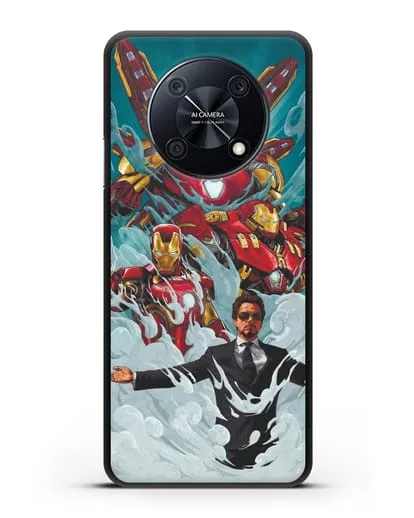 Чехол с рисунком Тони Старк (Железный человек) силиконовый для Huawei Nova Y90