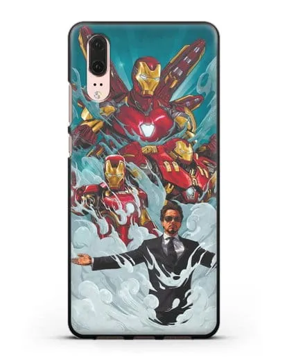 Чехол с рисунком Тони Старк (Железный человек) силиконовый для Huawei P20