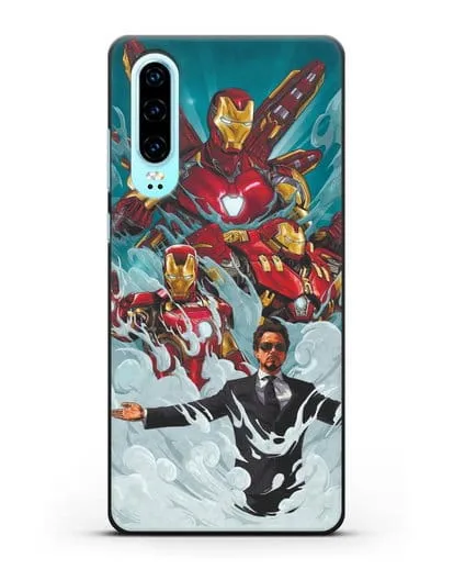 Чехол с рисунком Тони Старк (Железный человек) силиконовый для Huawei P30