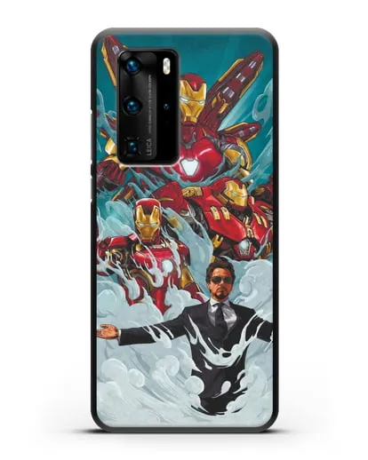 Чехол с рисунком Тони Старк (Железный человек) силиконовый для Huawei P40 Pro