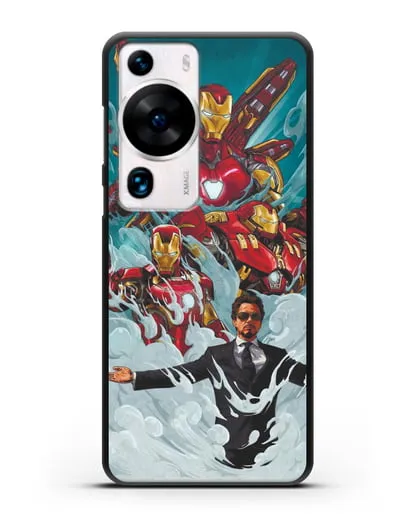Чехол с рисунком Тони Старк (Железный человек) силиконовый для Huawei P60 Pro