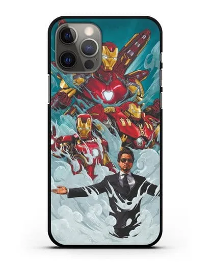 Чехол с рисунком Тони Старк (Железный человек) силиконовый для iPhone 12 Pro