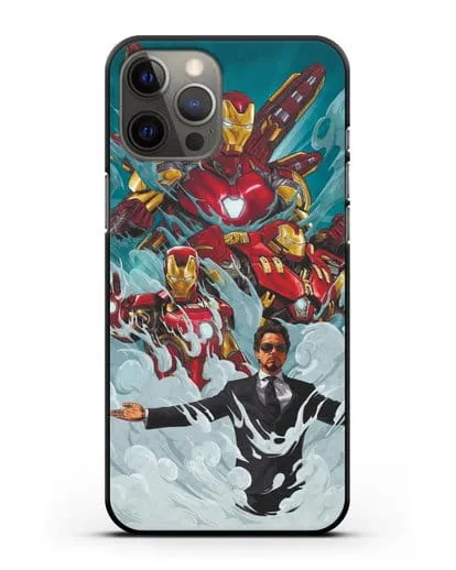Чехол с рисунком Тони Старк (Железный человек) силиконовый для iPhone 12 Pro Max