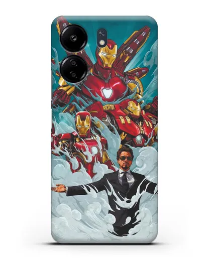 Чехол с рисунком Тони Старк (Железный человек) силиконовый для Xiaomi Poco C65