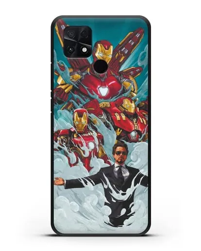 Чехол с рисунком Тони Старк (Железный человек) силиконовый для Xiaomi Poco C40