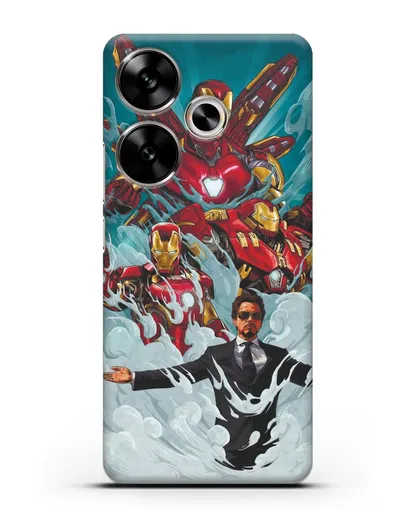 Чехол с рисунком Тони Старк (Железный человек) силиконовый для Xiaomi Poco F6
