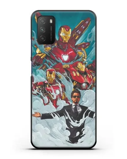 Чехол с рисунком Тони Старк (Железный человек) силиконовый для Xiaomi Poco M3