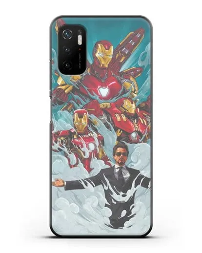 Чехол с рисунком Тони Старк (Железный человек) силиконовый для Xiaomi Poco M3 Pro