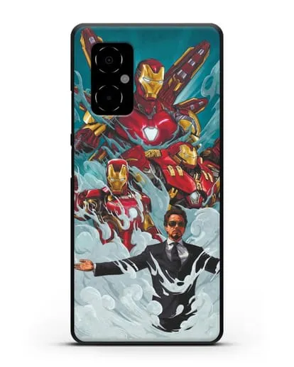 Чехол с рисунком Тони Старк (Железный человек) силиконовый для Xiaomi Poco M4 5G