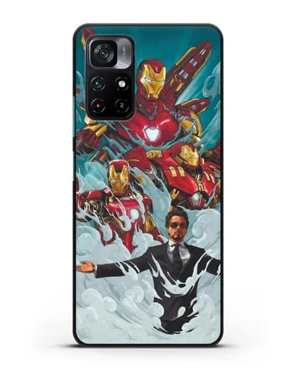 Чехол с рисунком Тони Старк (Железный человек) силиконовый для Xiaomi Poco M4 Pro 5G