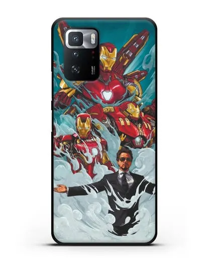 Чехол с рисунком Тони Старк (Железный человек) силиконовый для Xiaomi Poco X3 GT