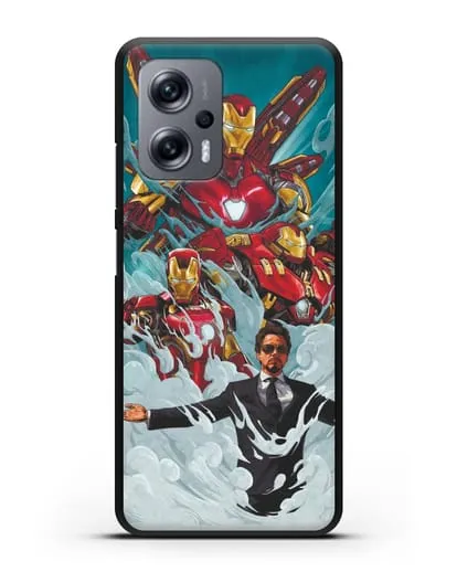 Чехол с рисунком Тони Старк (Железный человек) силиконовый для Xiaomi Poco X4 GT