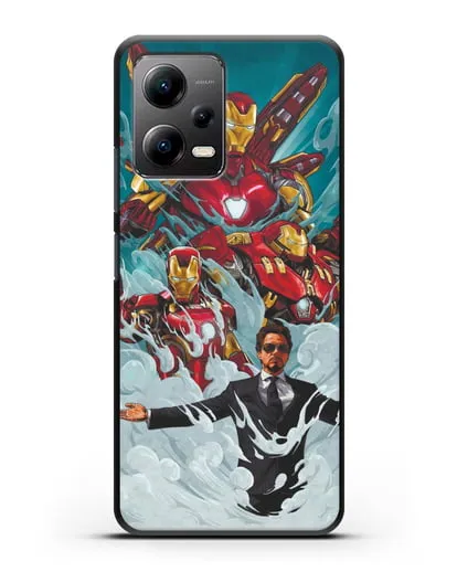 Чехол с рисунком Тони Старк (Железный человек) силиконовый для Xiaomi Poco X5