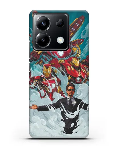 Чехол с рисунком Тони Старк (Железный человек) силиконовый для Xiaomi Poco X6