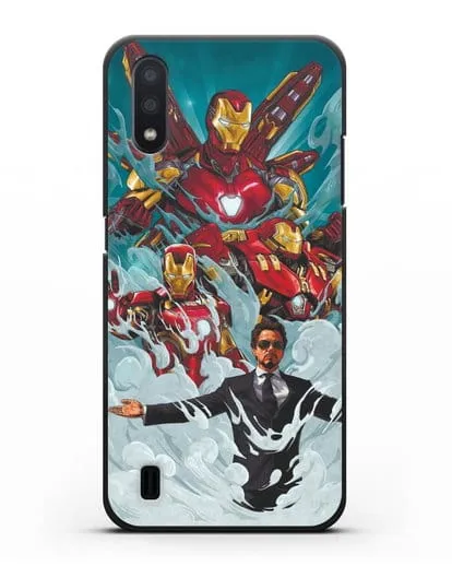 Чехол с рисунком Тони Старк (Железный человек) силиконовый для Samsung Galaxy A01 [SM-A015F]