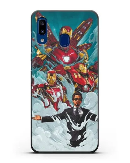 Чехол с рисунком Тони Старк (Железный человек) силиконовый для Samsung Galaxy A20 [SM-A205FN]