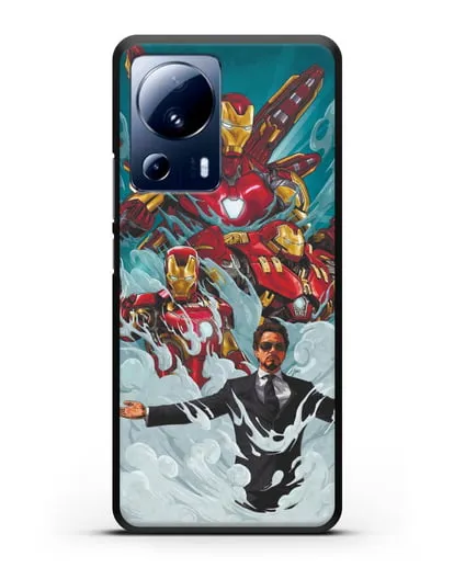 Чехол с рисунком Тони Старк (Железный человек) силиконовый для Xiaomi 13 Lite