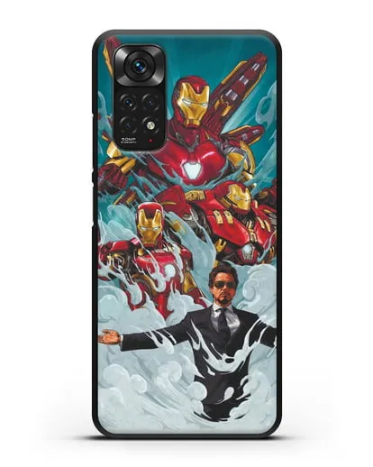Чехол с рисунком Тони Старк (Железный человек) силиконовый для Xiaomi Redmi Note 11