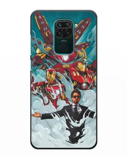 Чехол с рисунком Тони Старк (Железный человек) силиконовый для Xiaomi Redmi Note 9