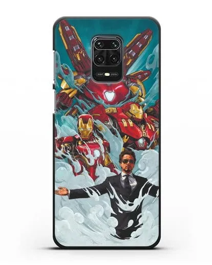 Чехол с рисунком Тони Старк (Железный человек) силиконовый для Xiaomi Redmi Note 9S