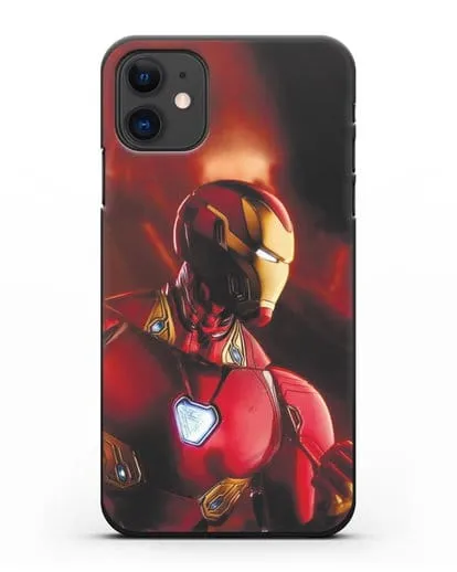 Чехол с принтом Железный человек силиконовый для iPhone 11