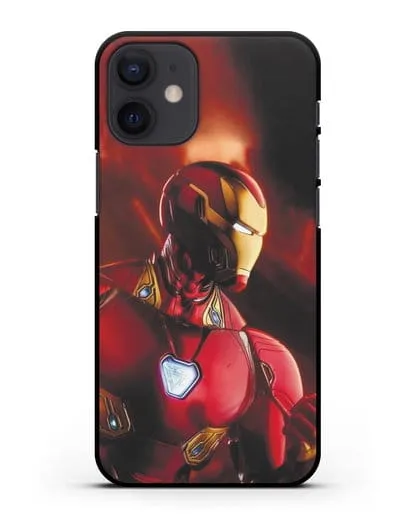 Чехол с принтом Железный человек силиконовый для iPhone 12 mini