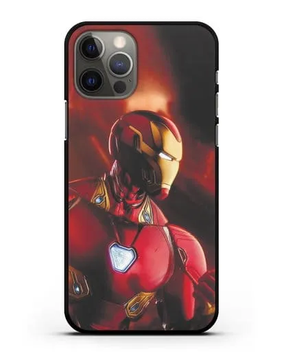 Чехол с принтом Железный человек силиконовый для iPhone 12 Pro