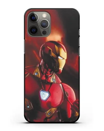 Чехол с принтом Железный человек силиконовый для iPhone 12 Pro Max