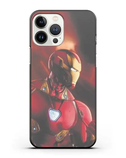 Чехол с принтом Железный человек силиконовый для iPhone 13 Pro Max