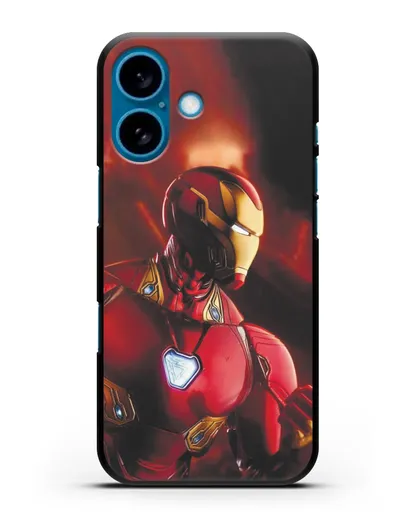 Чехол с принтом Железный человек силиконовый для iPhone 16