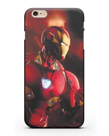 Чехол с принтом Железный человек силиконовый для iPhone 6 Plus