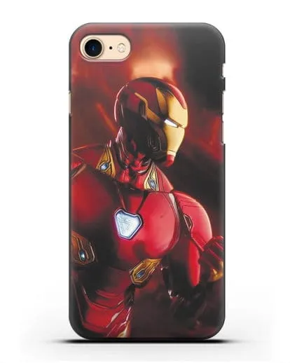 Чехол с принтом Железный человек силиконовый для iPhone 7
