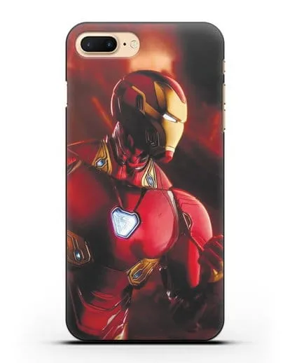 Чехол с принтом Железный человек силиконовый для iPhone 7 Plus
