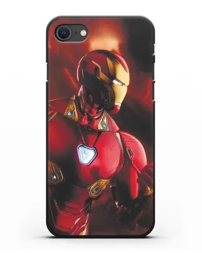 Чехол с принтом Железный человек силиконовый для iPhone SE 2020
