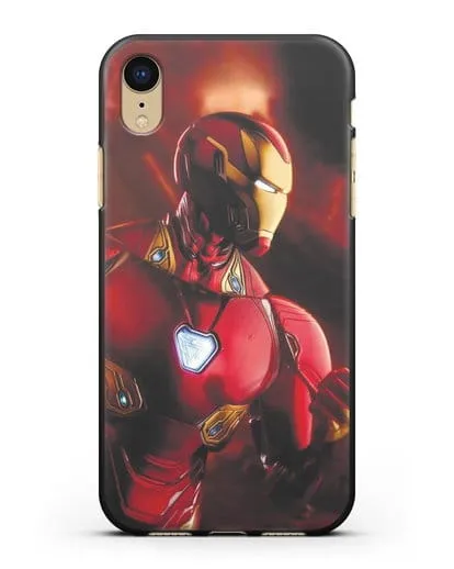 Чехол с принтом Железный человек силиконовый для iPhone XR