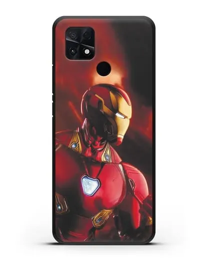 Чехол с принтом Железный человек силиконовый для Xiaomi Poco C40