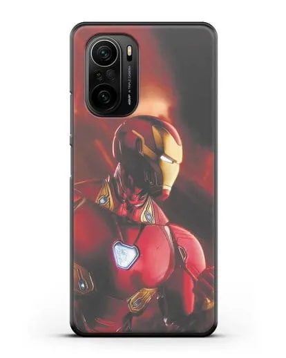 Чехол с принтом Железный человек силиконовый для Xiaomi Poco F3