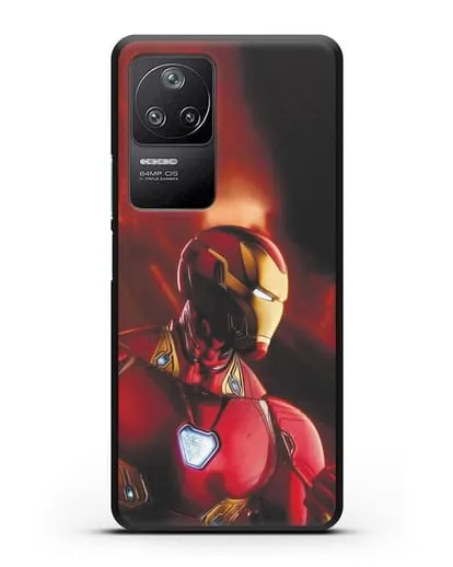 Чехол с принтом Железный человек силиконовый для Xiaomi Poco F4