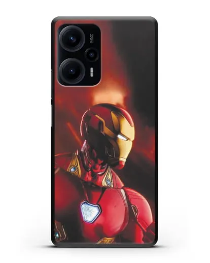 Чехол с принтом Железный человек силиконовый для Xiaomi Poco F5