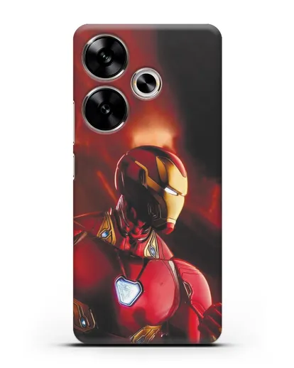 Чехол с принтом Железный человек силиконовый для Xiaomi Poco F6