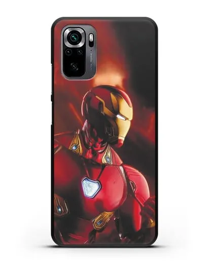 Чехол с принтом Железный человек силиконовый для Xiaomi Poco M5s