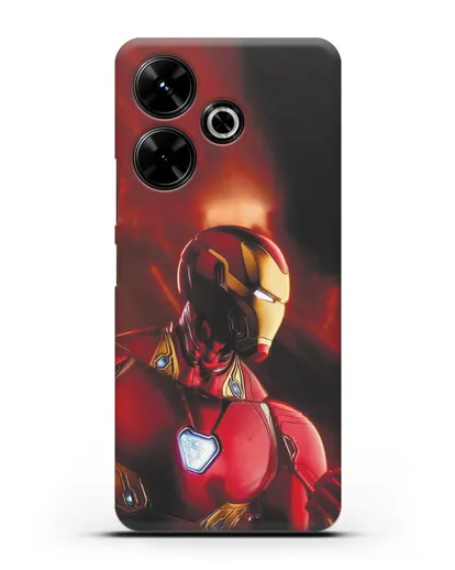 Чехол с принтом Железный человек силиконовый для Xiaomi Poco M6