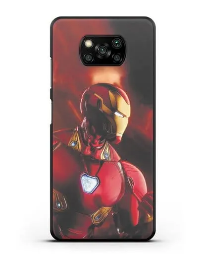 Чехол с принтом Железный человек силиконовый для Xiaomi Poco X3 Pro