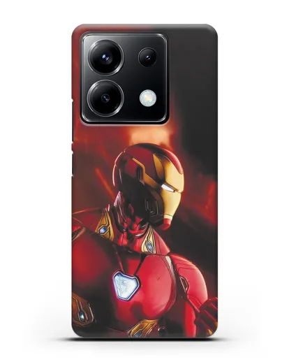 Чехол с принтом Железный человек силиконовый для Xiaomi Poco X6