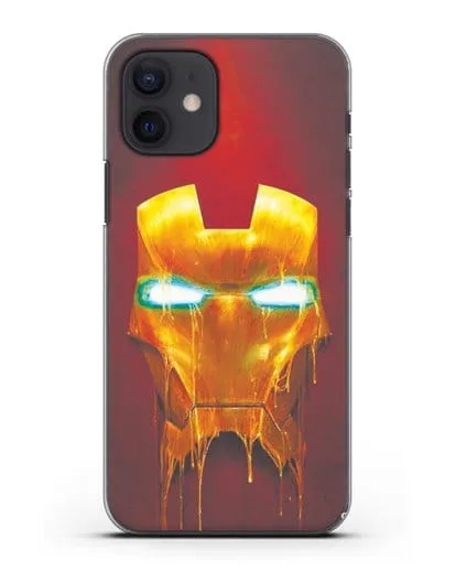 Чехол Маска Железного человека силиконовый для iPhone 12