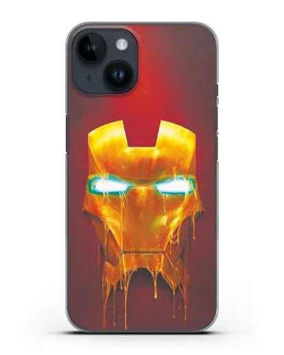 Чехол Маска Железного человека силиконовый для iPhone 14