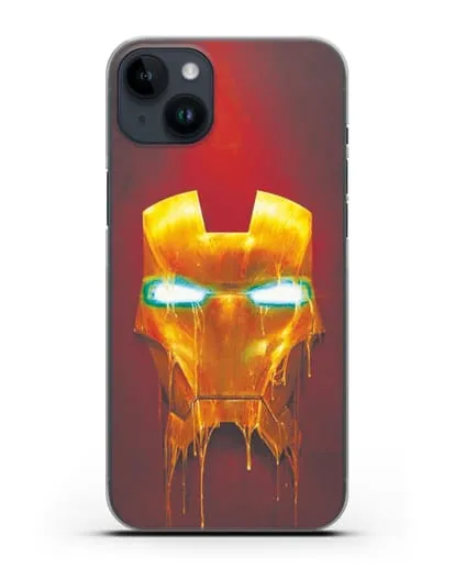 Чехол Маска Железного человека силиконовый для iPhone 14 Plus