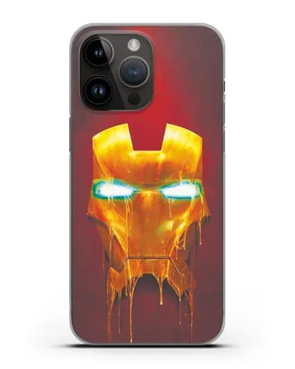 Чехол Маска Железного человека силиконовый для iPhone 14 Pro Max