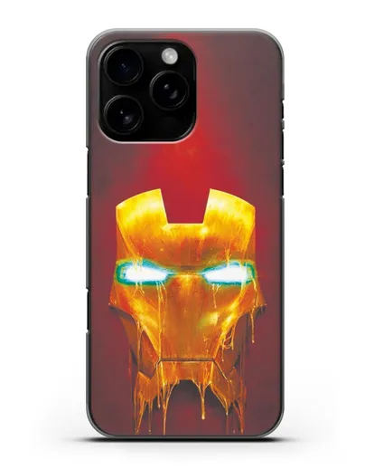 Чехол Маска Железного человека силиконовый для iPhone 16 Pro Max