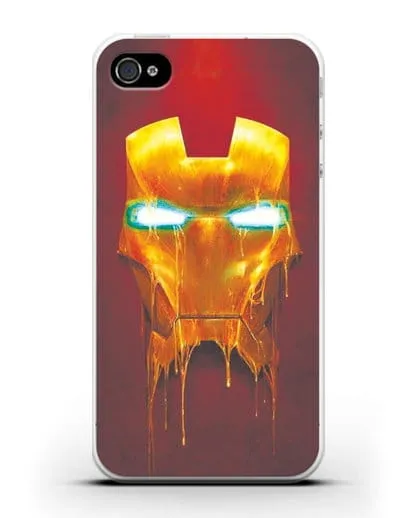 Чехол Маска Железного человека силиконовый для iPhone 4/4s